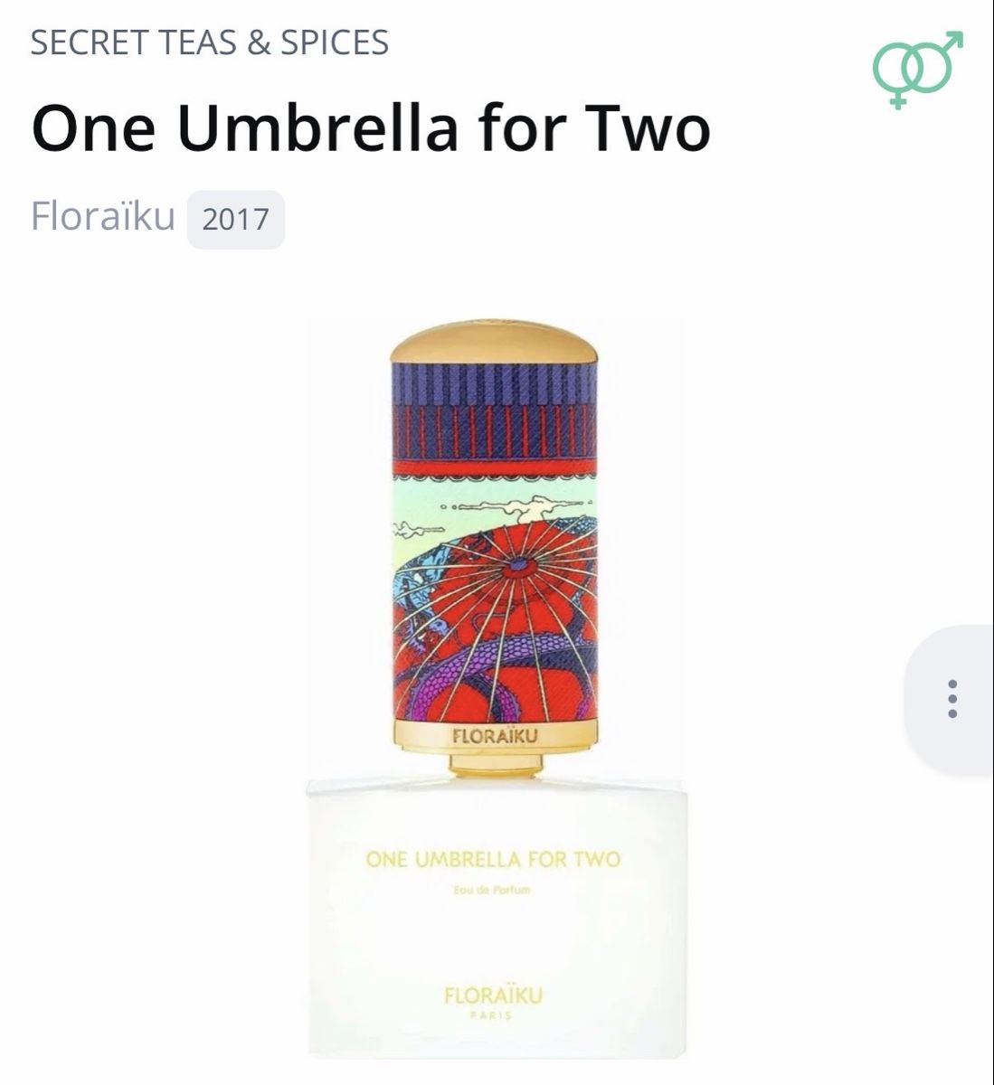 Profumi & Eau de Toilette: Floraiku One Umbrella for Two EdP 2ml Parfüm Muster – Usato da Meierskappel venduto da Philium