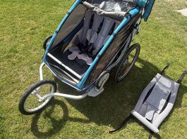 Thule Chariot CX 2 inkl. Babyhängematte und Joggingrad