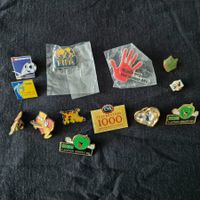13er Set PIN's Simpsons Waro SBB FIFA Fussball etc.