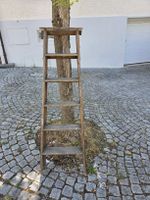 Holzleiter Klappbar A-Form 6 Sprossen Vintage Dekoleiter