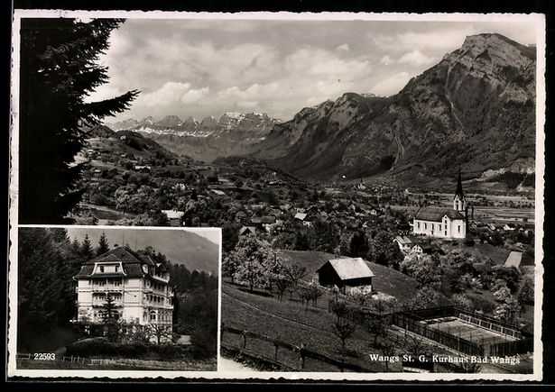 Cartoline postali: AK Wangs /SG, Kurhaus Bad Wangs, 1943 – Usato da Berlin venduto da bartko-reher