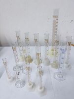 Konvolut 15 Messzylinder aus Glas – 10 bis 250 ml 