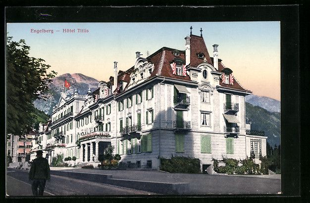 Cartes postales: AK Engelberg, Hotel Titlis, Eckfassade – D'occasion à Berlin par bartko-reher
