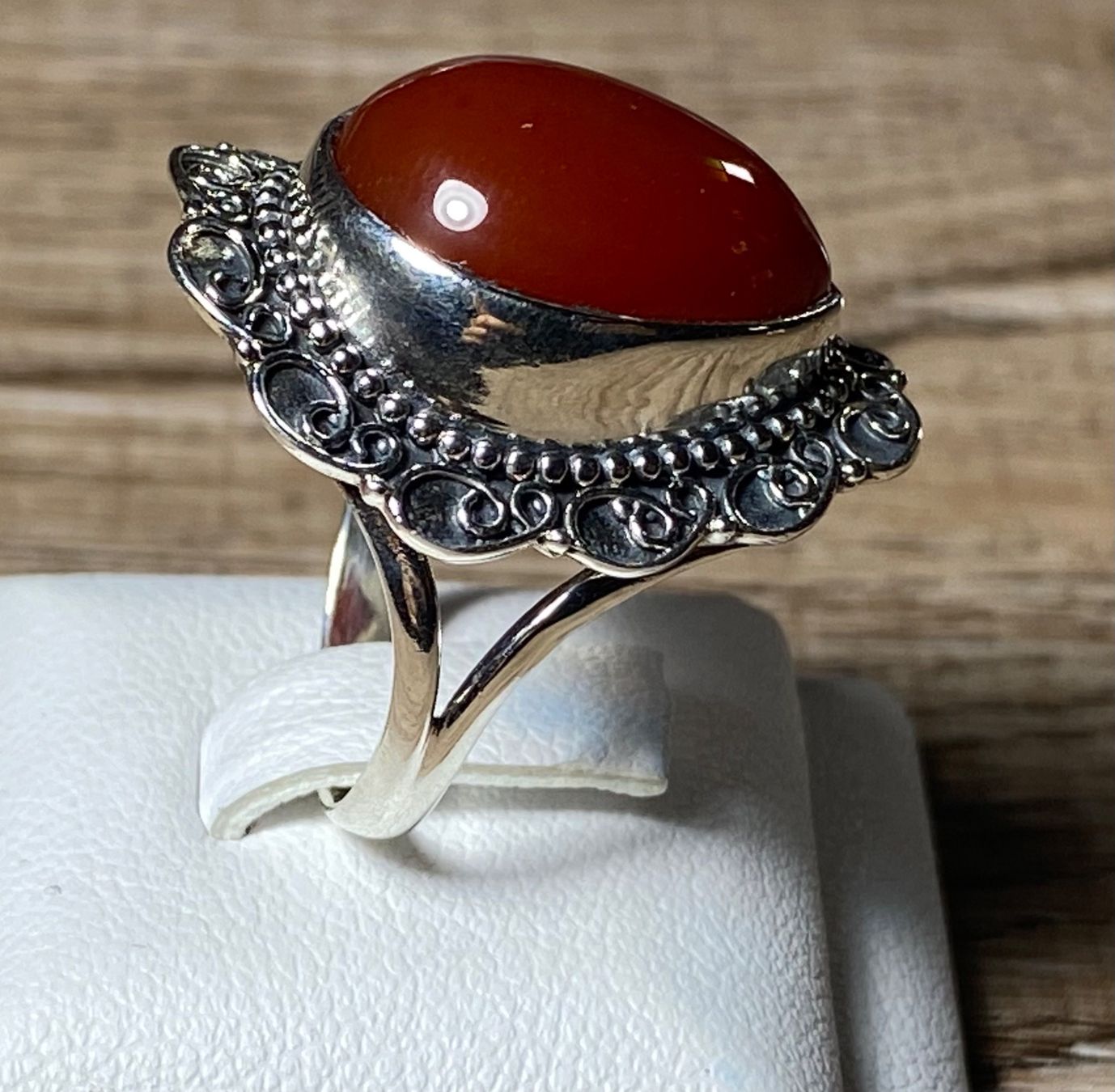 Ringe: Orientalischer Silberring; natürl. Roter Achat – Neu und originalverpackt aus Laax von Kiki_Kingdom 1
