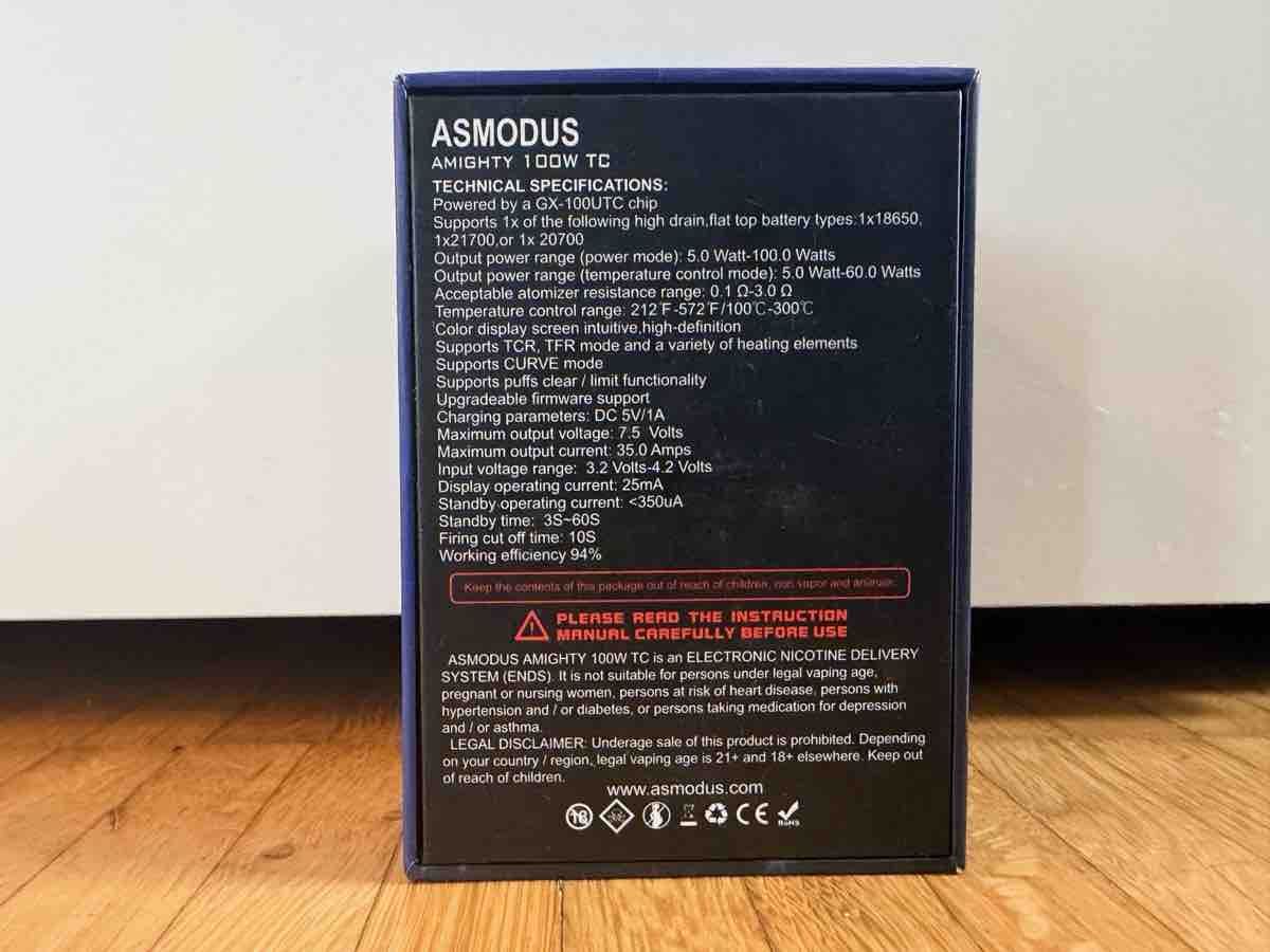 Autres tabacs: Asmodus Amighty 100W TC Akkuträger E-Zigarette – D'occasion à Chur par rutzlobo 1