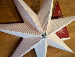 IKEA Weihnachten Stern Strãla aus Karton sehr gross 70 cm