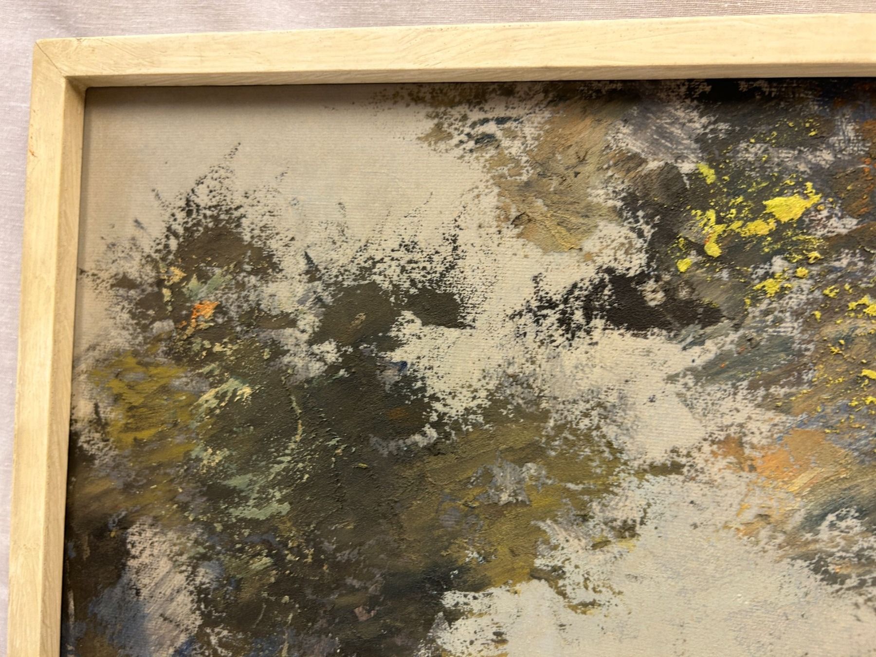 Gemälde: Wunderschönes Ölbild auf Leinwand, Waldsee Landschaft – Gebraucht aus Steinhausen von Super05 6