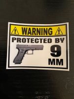 Warning Sticker Alarm Aufkleber Alarmanlage