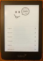 Tolino eReader mit Hülle, 7-jährig, funktionstüchtig