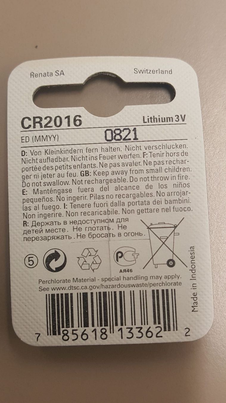 Batterie: Batterie Renata CR2016 3V – Nuovo e nell'imballaggio originale da Zürich venduto da shimibene 1