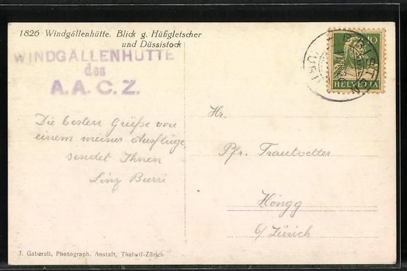 Cartes postales: Windgällenhütte, Berghütte mit Blick  – D'occasion à Berlin par bartko-reher 1
