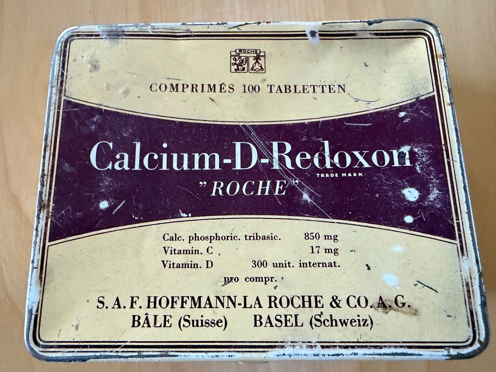 Calcium-D-Redoxon Blechdose Roche, Vintage Rarität Sammle... (Gebraucht ...