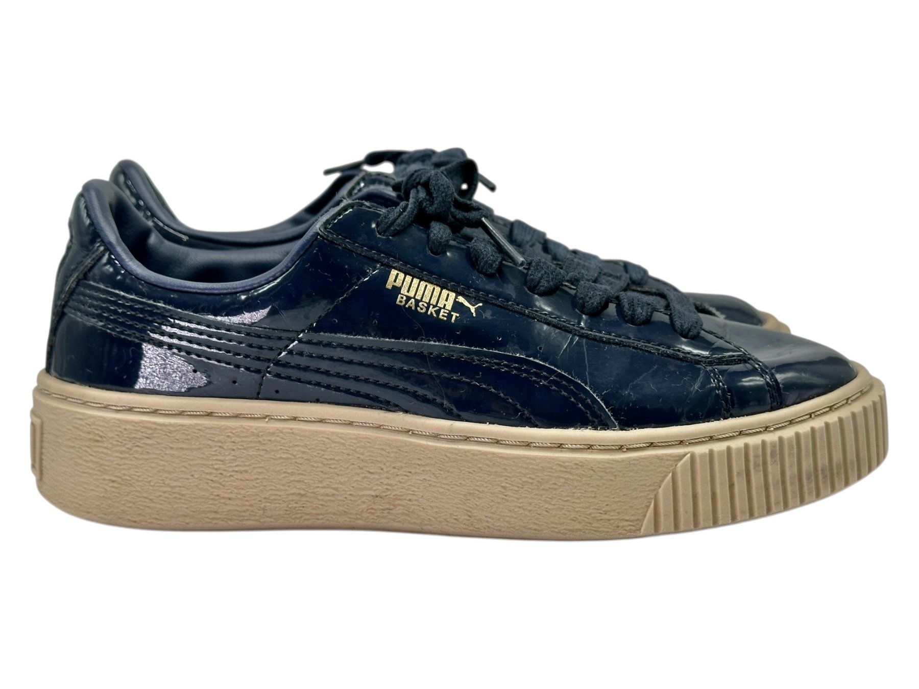 Puma Herrenschuhe: Puma Basket Platform vernis marine. Pointure 37 – Gebraucht aus Morges von Auct 5