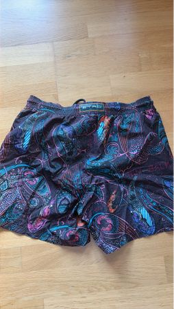 Badeshorts Etro Paisley Muster dunkel Grösse L gebraucht