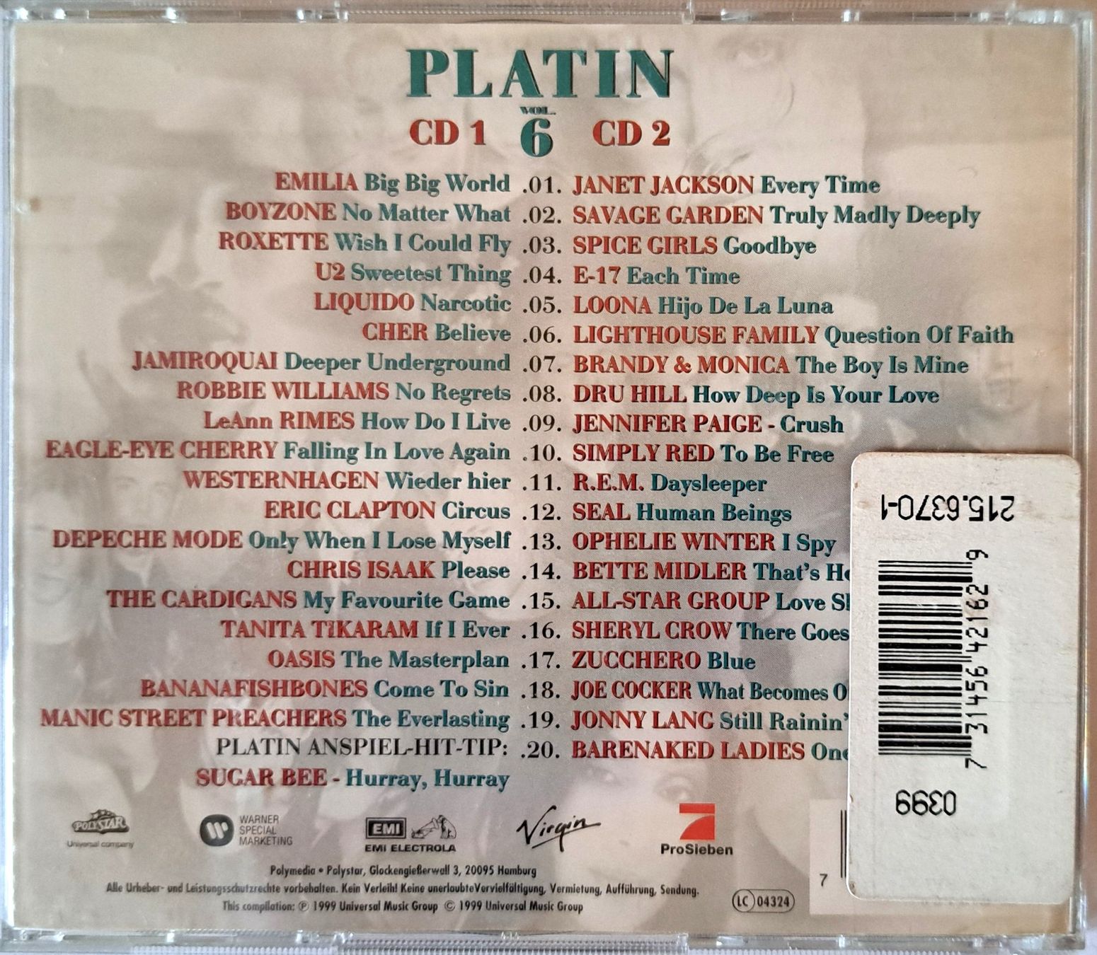 CDs: Platin Vol. 6 – D'occasion à Tenniken par mik_6mxg 1