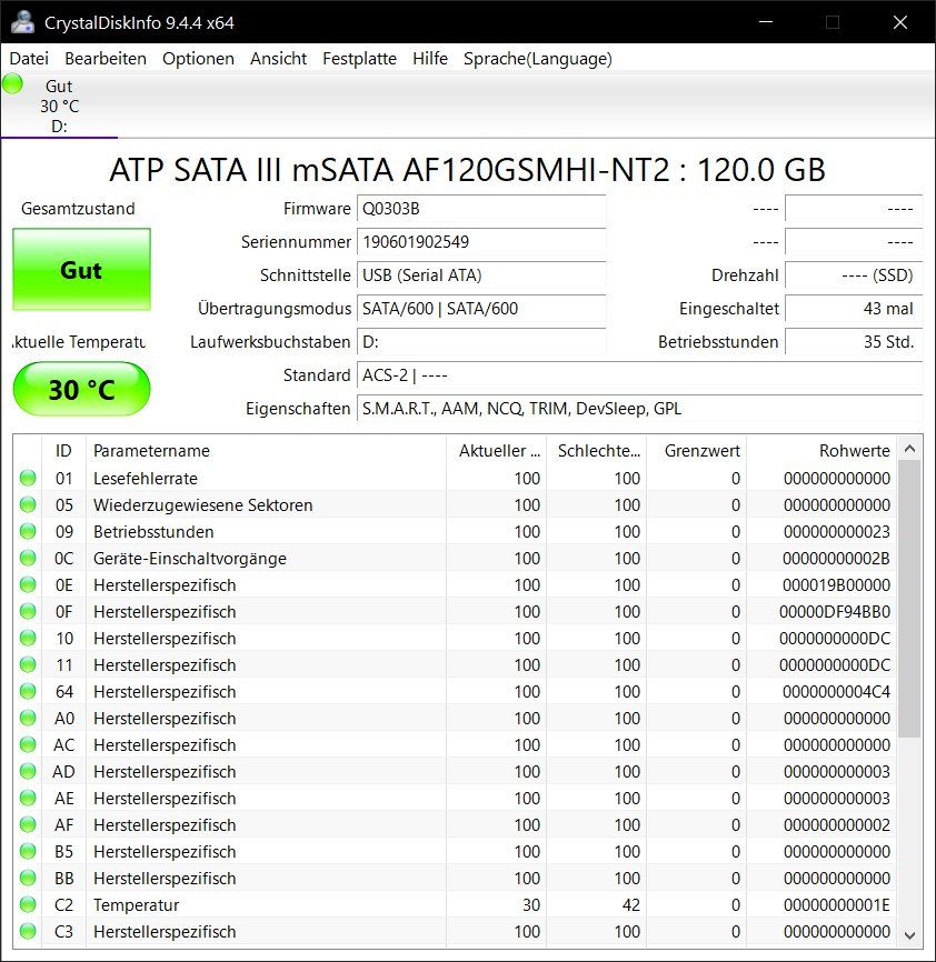 Harddisks: 120GB SSD mSATA – Gebraucht aus Schaffhausen von superphilipp 1