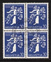1939 Landi deutsch Nr.231 im 4er-Block mit ET-ʘ