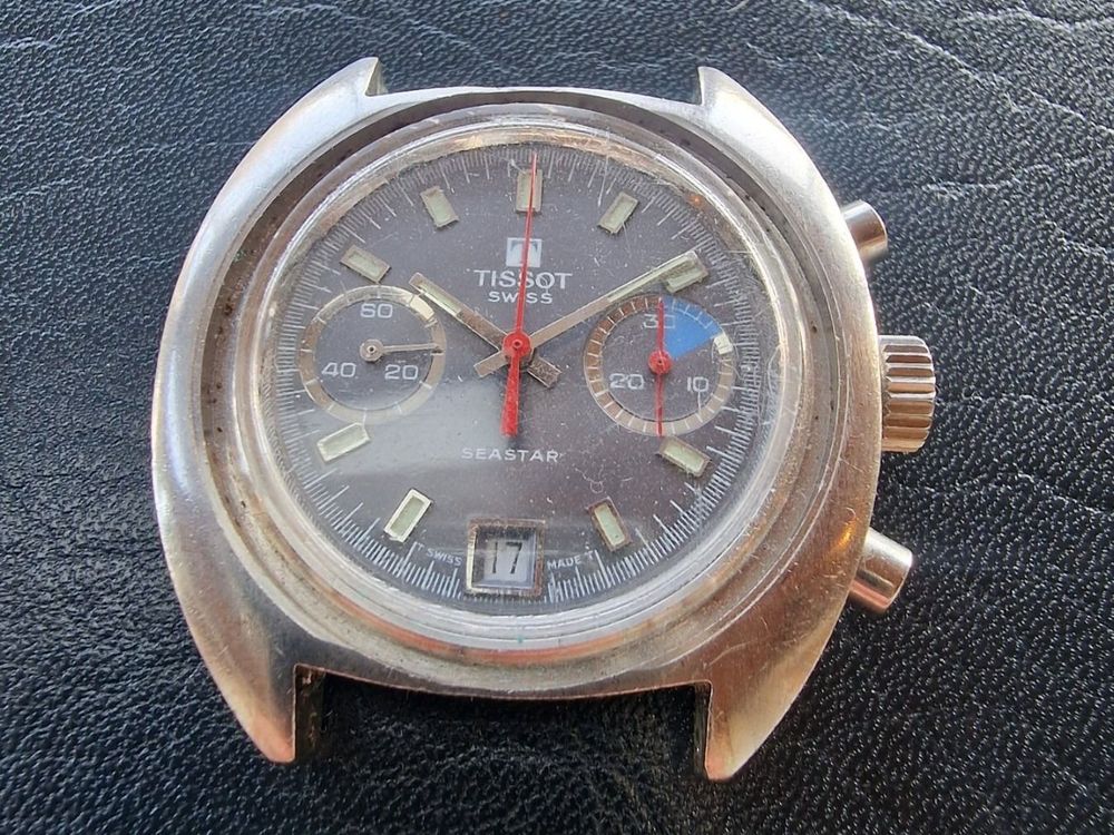 Vintage Tissot Handaufzugs Chronograph Mit Dunkelgrauem ZB | Kaufen Auf ...