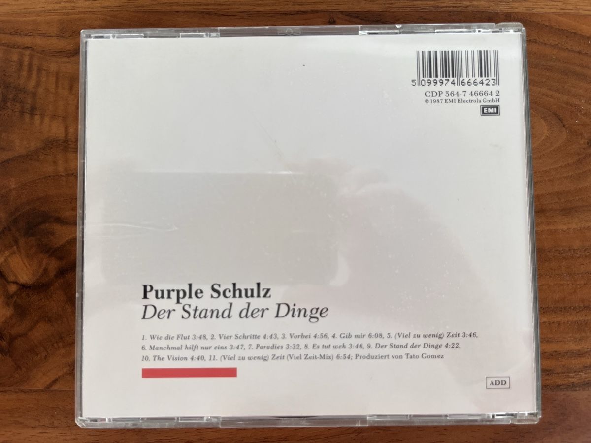 CD: CD Purple Schulz- Der Stand der Dinge – Usato da Merenschwand venduto da katerchen01 2