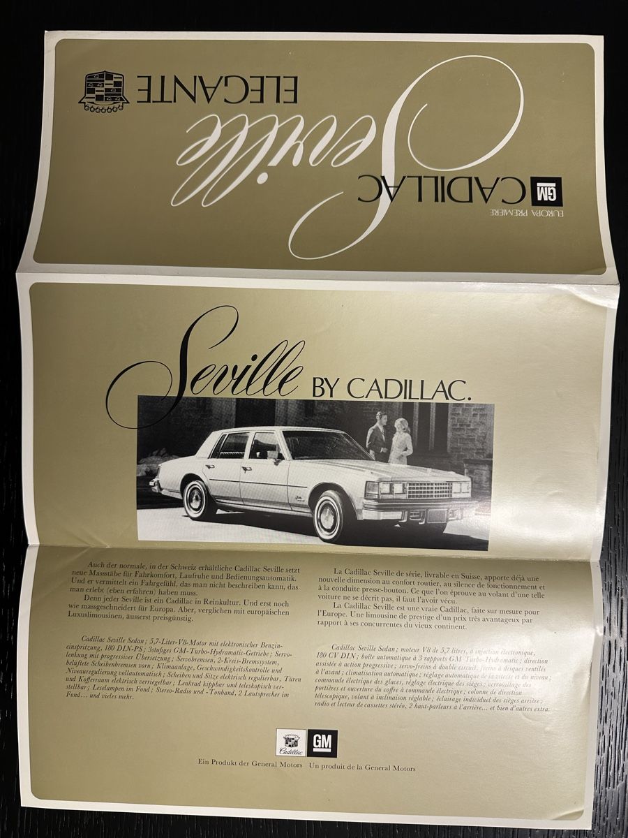 Cadillac Documenti: Prospekt vom Cadillac Seville – Usato da Bern venduto da 3636-agb 1
