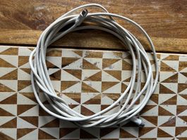 Antennenkabel Kabel weiss doppelt geschirmt 5 m