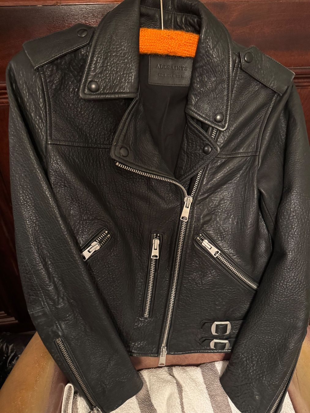 Allsaints Giacche: AllSaints Lederjacke Bikerjacke – Usato da Obfelden venduto da cesarina10 1