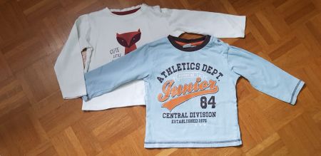 2 Langarmshirts Gr. 86/92
