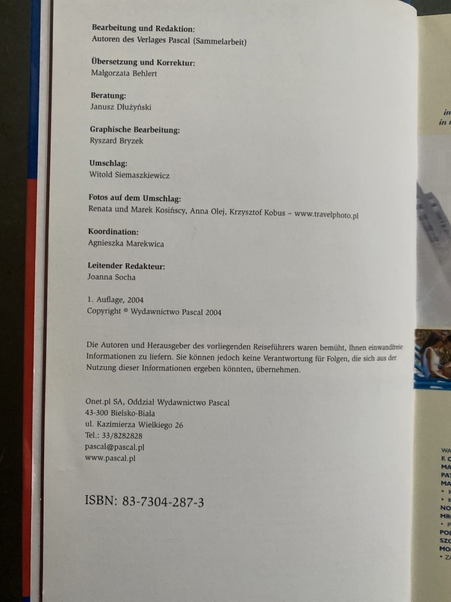 Libri: Illustrierter Reiseführer Polen, Pascal Verlag – Nuovo (secondo la descrizione) da Dallenwil venduto da kavogt6 4