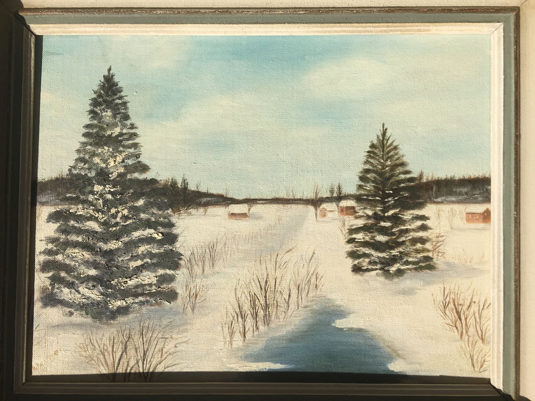 Dipinti: GEMÄLDE LANDSCHAFTSBILD WINTER SIGNIERT WENGER – Usato da Subingen venduto da ArtBead 1