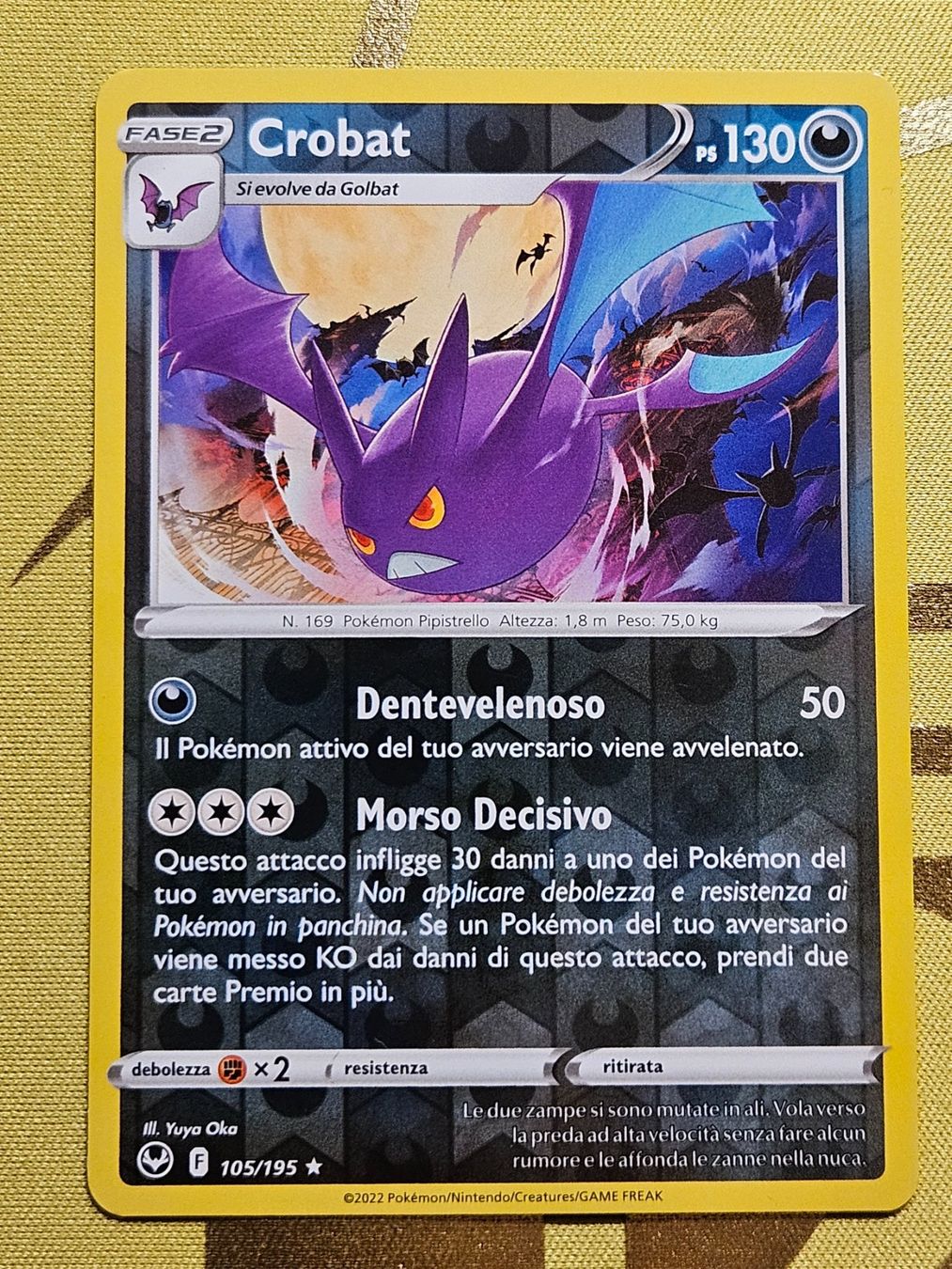 Pokémon Carte collezionabili: Silver Tempest - Crobat 105/195 IT – Usato da Bellinzona venduto da Pokemarco