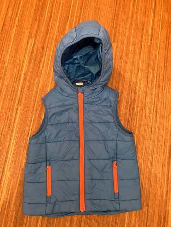 Blaue Kinderweste mit Kapuze, Grösse 98, Top Zustand!