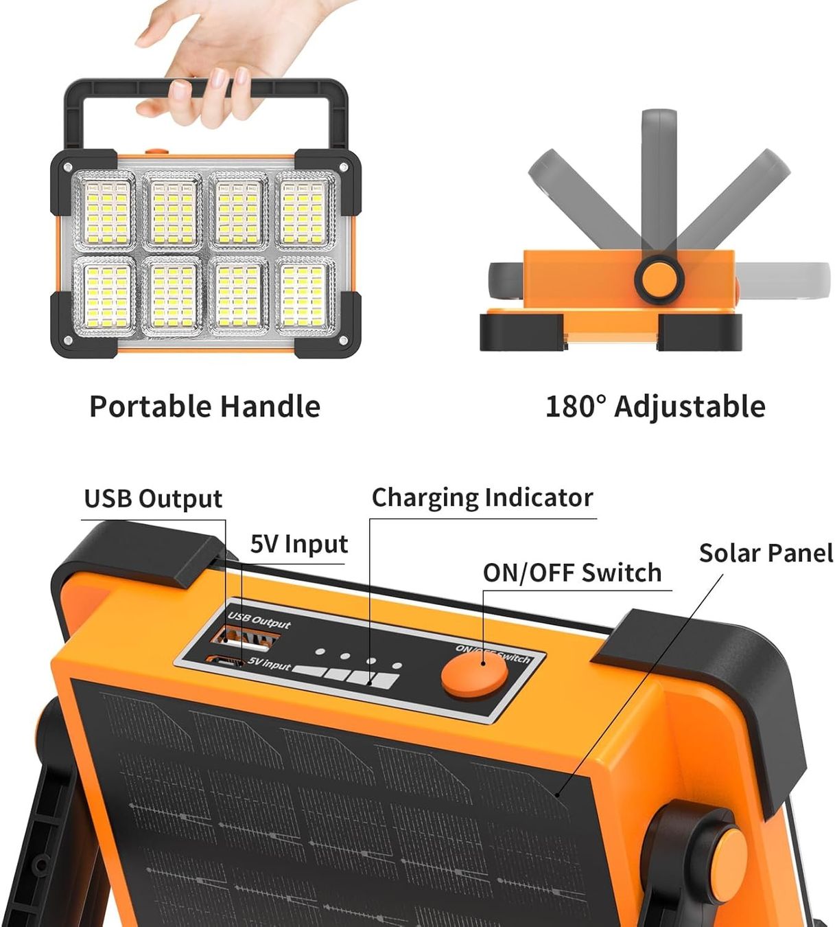 Lampade: 50W LED Solar Strahler mit 144 LED-Perlen – Nuovo e nell'imballaggio originale da Châtelaine venduto da topshop.switzerland 5