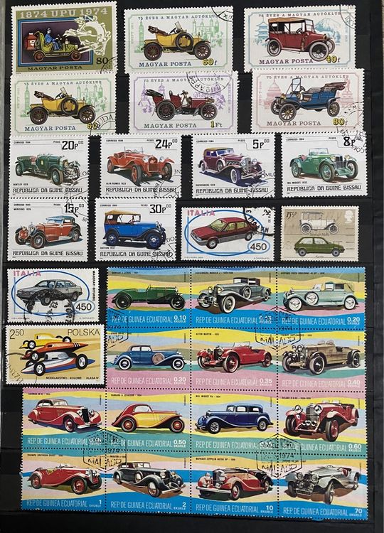 100 Timbres Divers – Voitures Anciennes – Collection Prophila – Qualité Premium – Idéal Pour Collectionneurs