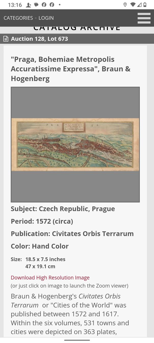 Foto & Immagini: Antiker PRAGA Stadtplan 1572 – Usato da Basel venduto da Mippo131 4