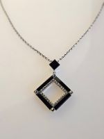 Silber Kette mit schwarzem Onyx