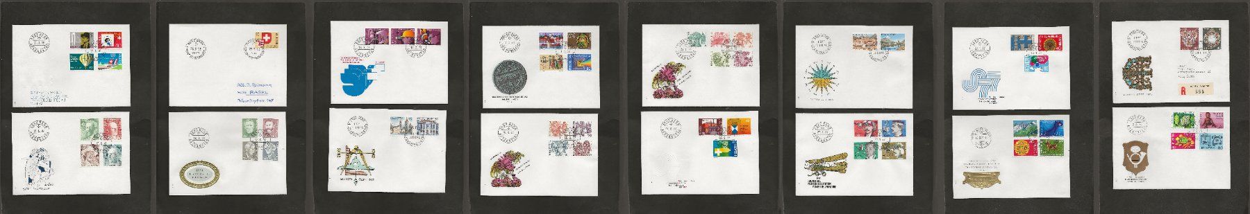 Tutti i francobolli: Schweiz 16 FDC 1976 bis 1979 – Usato da Au ZH venduto da xelagreb01