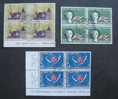 1958 3 Vierer gestempelt