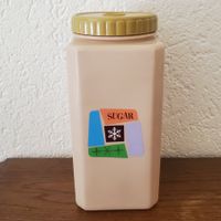 Boîte à sucre vintage Bee Plastics USA 1960/1970