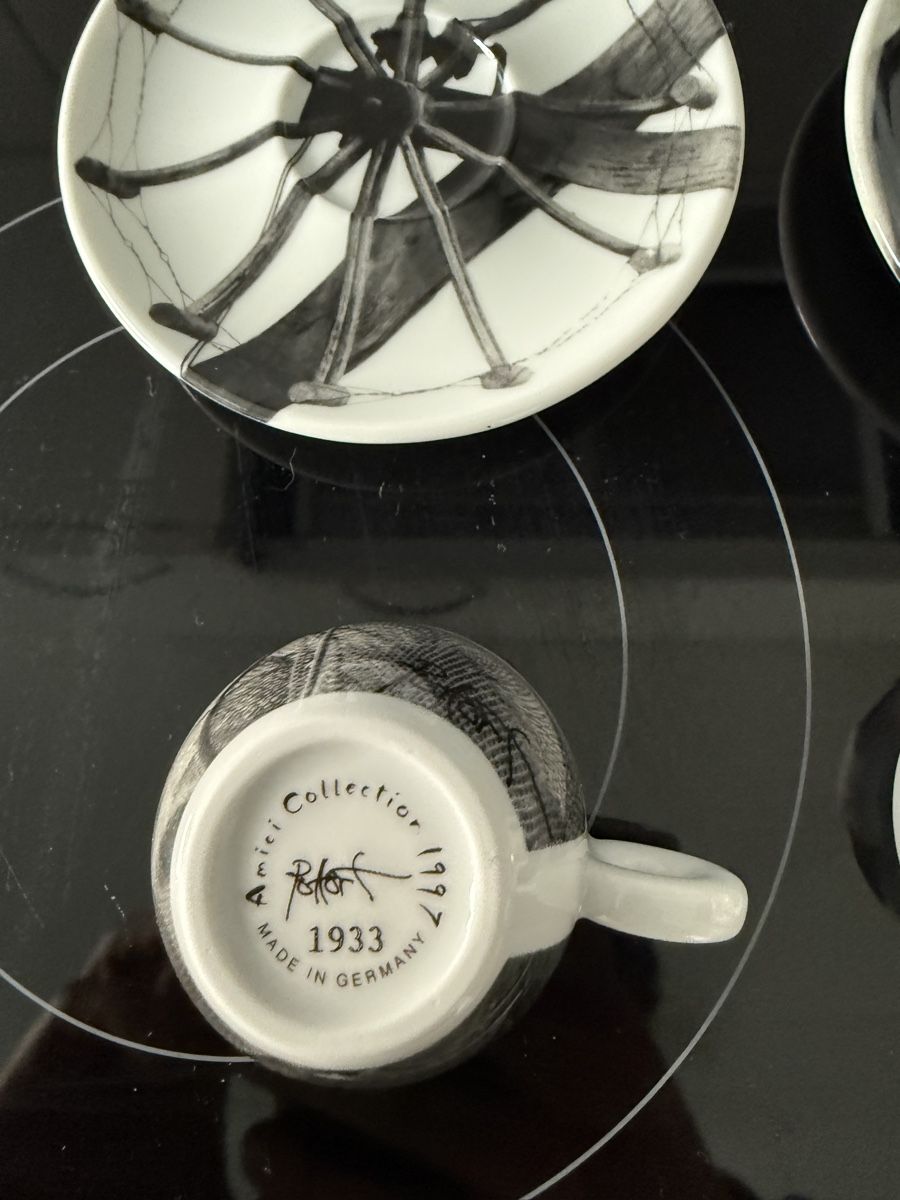 Illy Tazze: 2 x Illy Amici Rare Espresso Cups Set Art Collection – Usato da Zürich venduto da kuengka 3