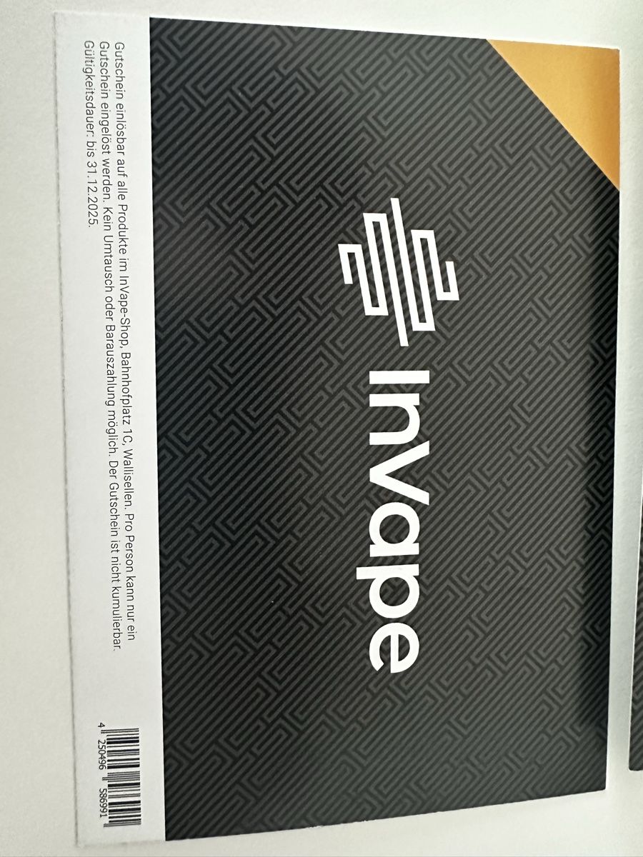 26x InVape shop 10.- gutscheine (Neu (gemss Beschreibung)) in Adlikon  b.Regensdf fr CHF 10  mit Lieferung auf Ricardo kaufen