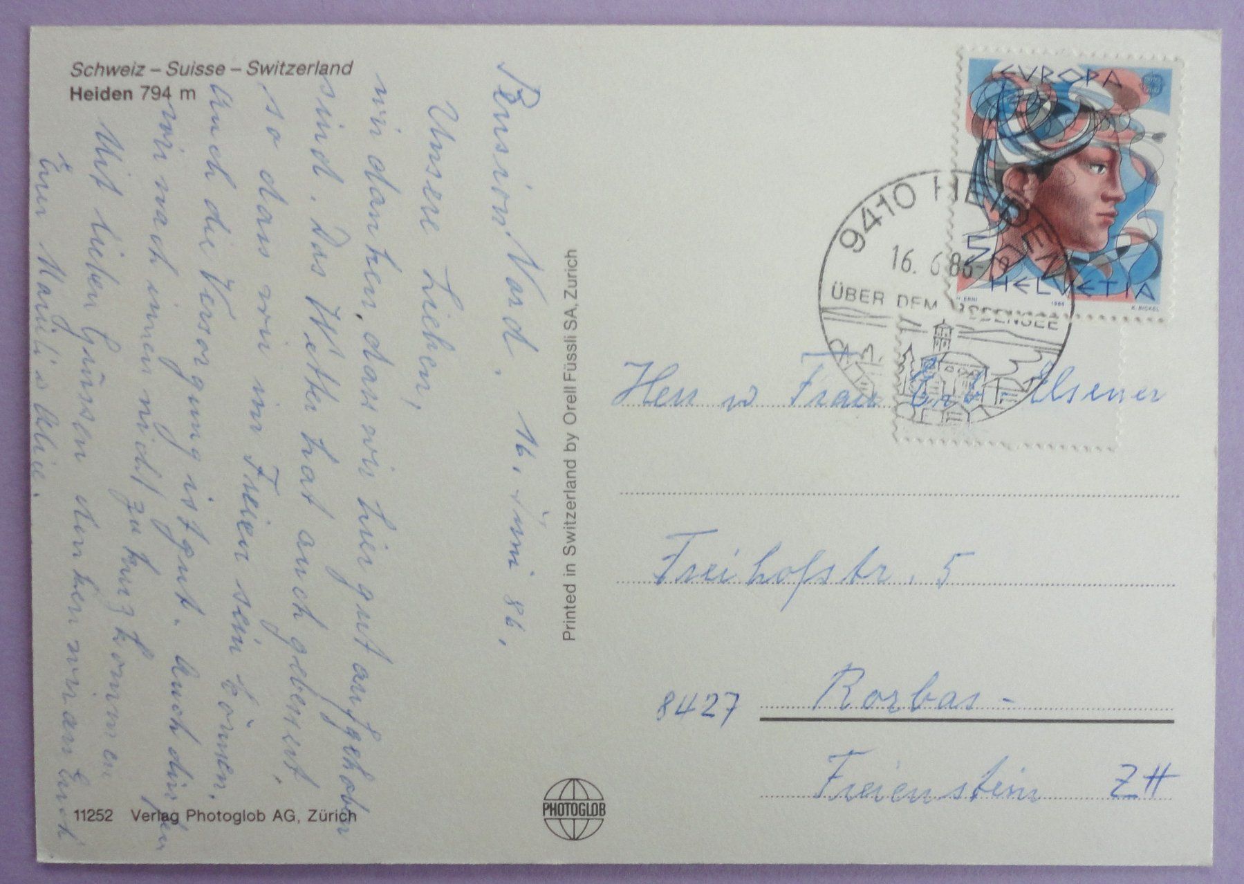 Cartoline postali: Heiden 794 m – Usato da Fétigny venduto da Billy2miny 1