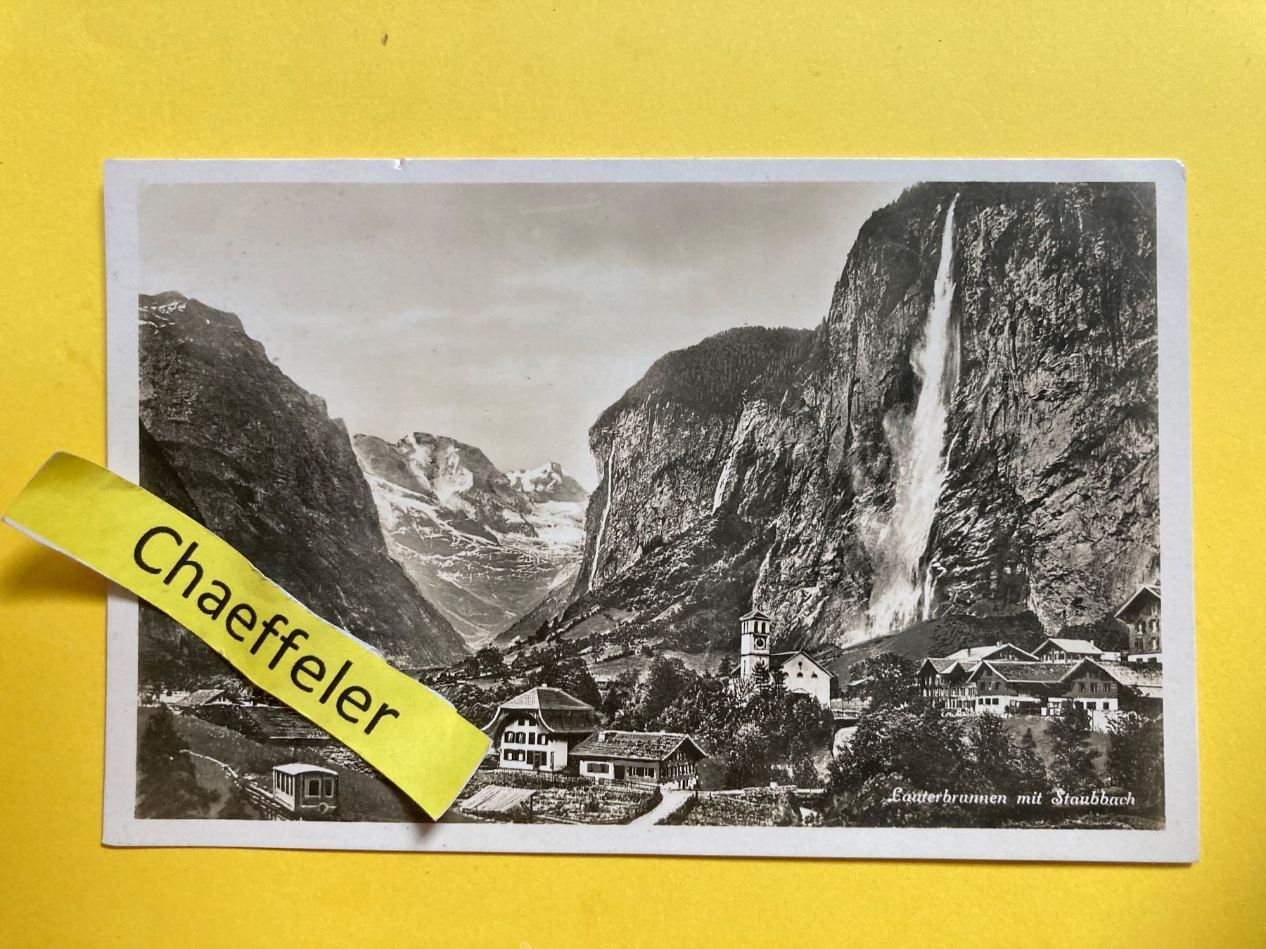 Cartoline postali: Lauterbrunnen mit Staubbach – Usato da Zürich venduto da Chaeffeler