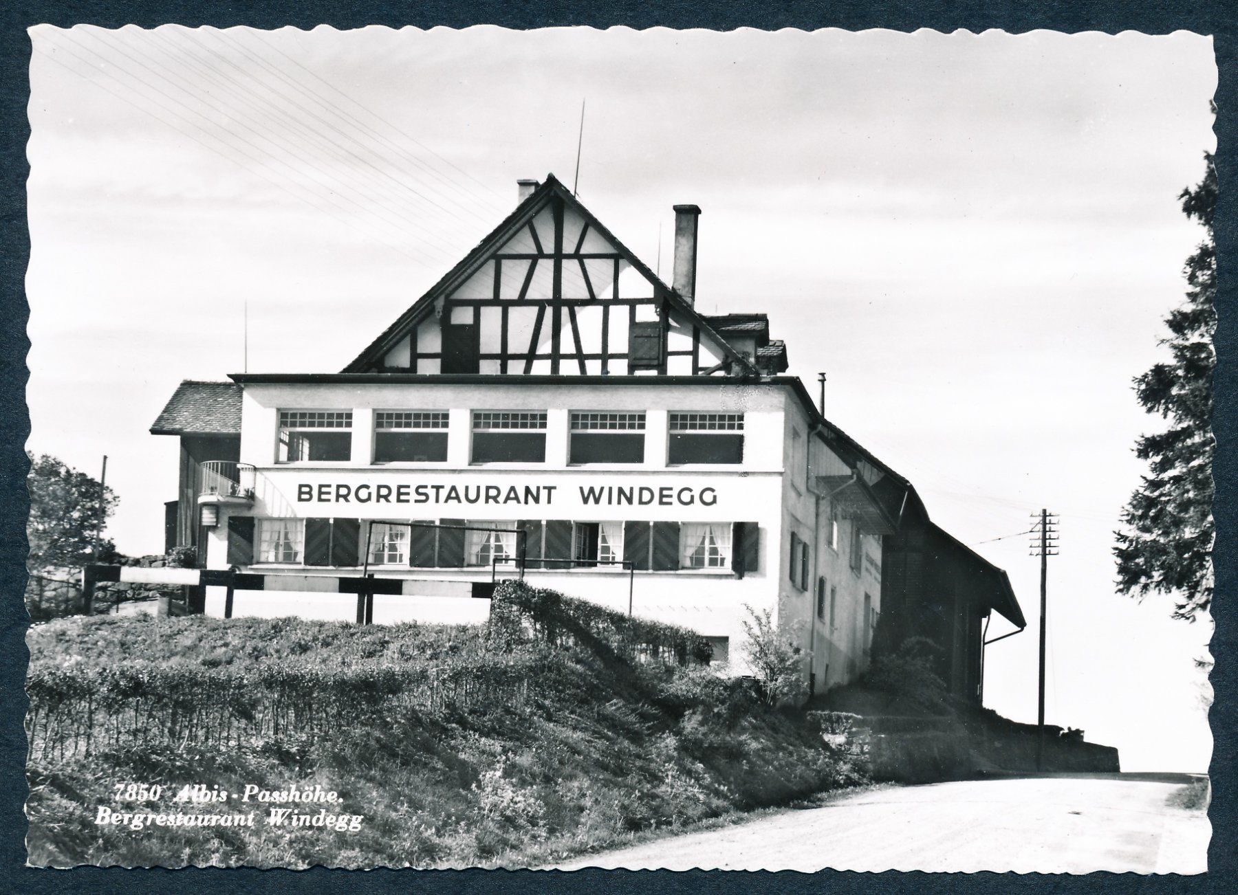 Cartoline postali: Albispass / Langnau am Albis - Restaurant Windegg – Usato da Langnau am Albis venduto da