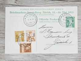 CL04 Carte Postale + Timbre Suisse 1915
