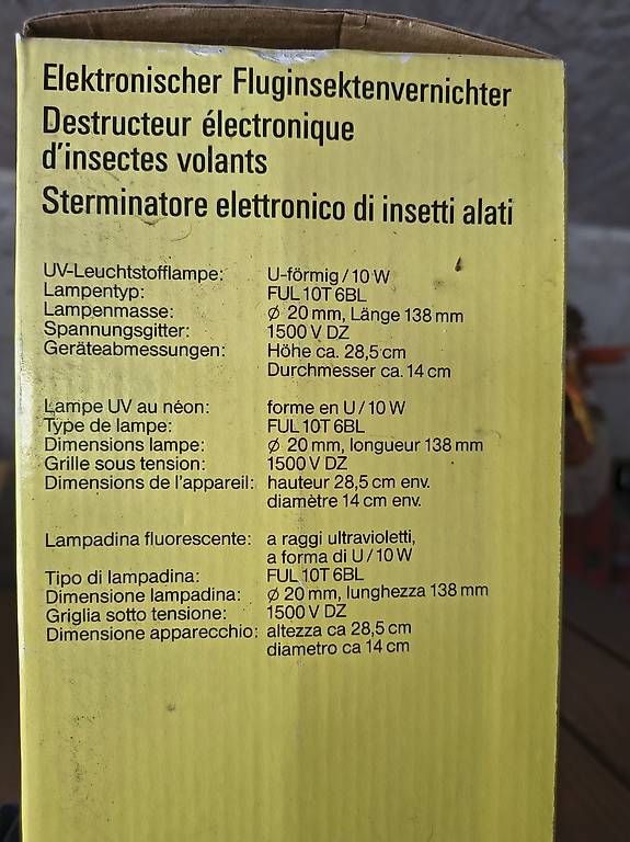 Sonstiges für Haushalt & Wohnen: UV Insektenvernichter – Gebraucht aus Waedenswil von Jetztodernie 2
