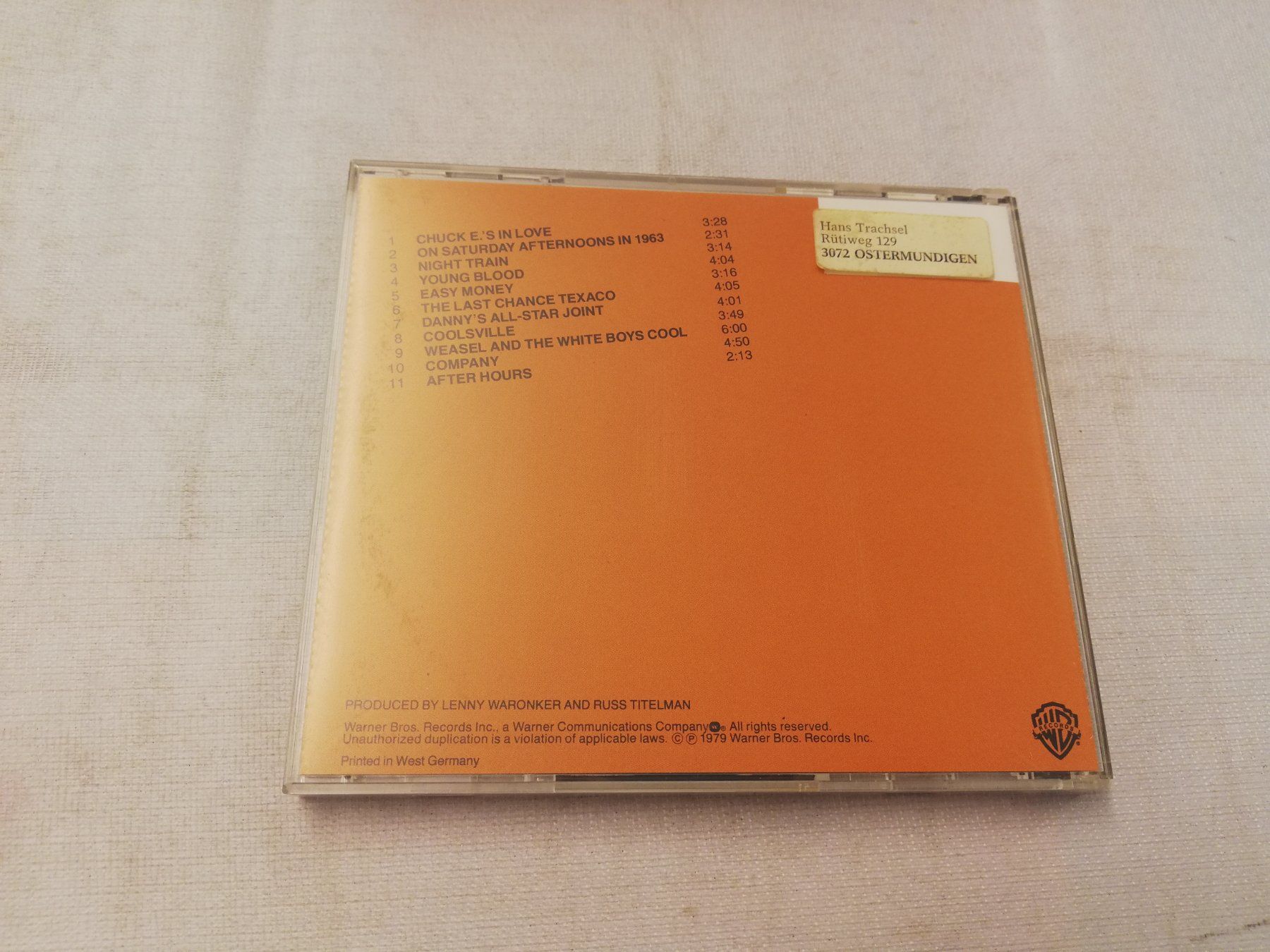 CD: RICKIE LEE JONES – Usato da Bern venduto da Vinylsound.ch 1