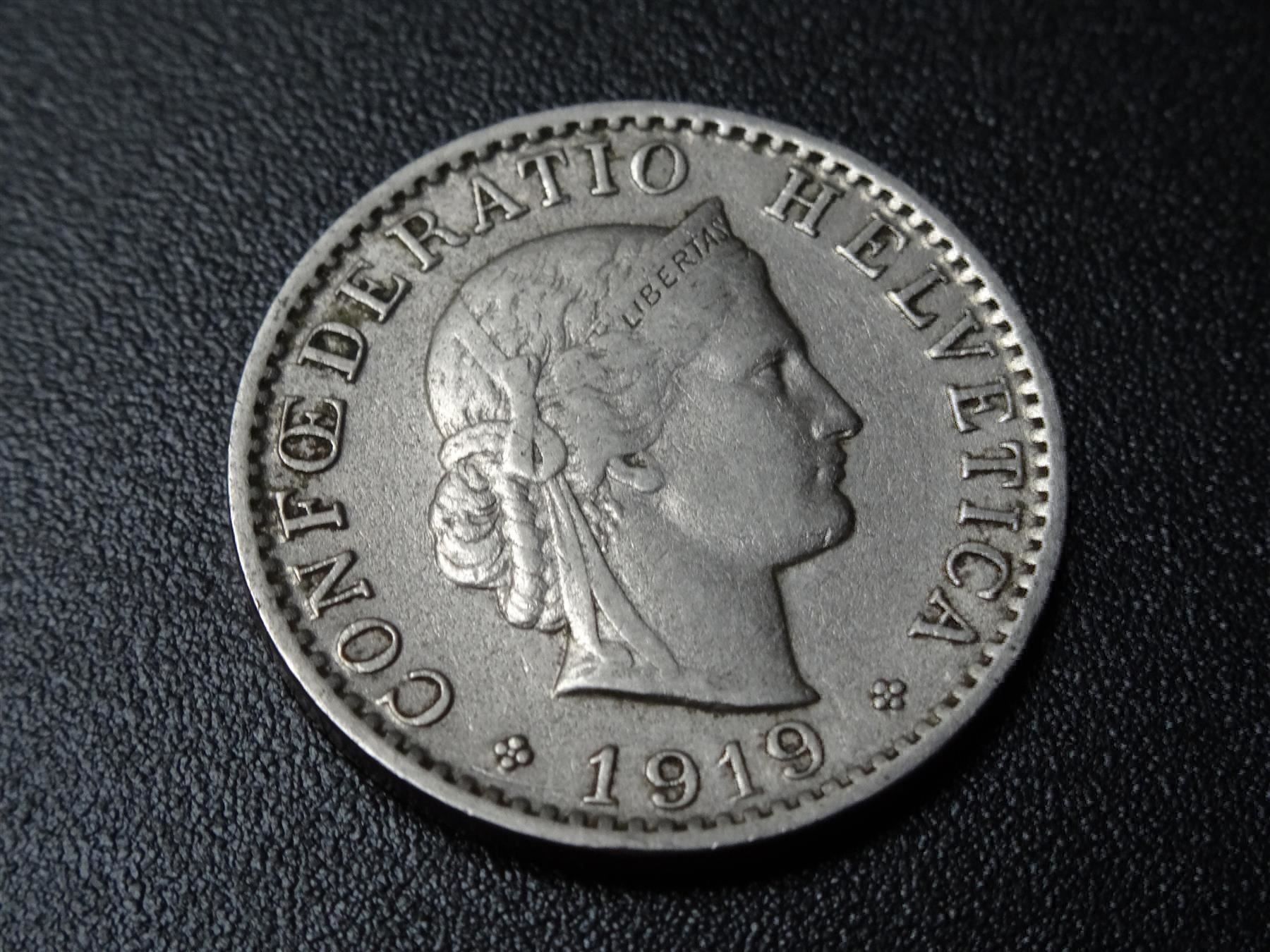 Alle Münzen: Schöner 20 Rp. 1919 ab Fr. 2.-- – Gebraucht aus Lupfig von JUTA09