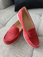 Geox Loafers, Size 39, Red Suede Leather ❤️