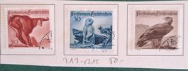Timbres Liechtenstein, animaux, série complète, M 253#255