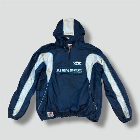 Airness streetwear navy blue rainprotective hoodie (nike 90s